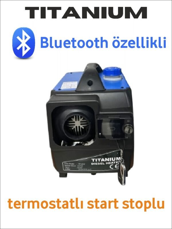 TİTANİUM çanta tipi dizel ortam ısıtıcı 12/24/220v bluetooth,lu - Görsel 4