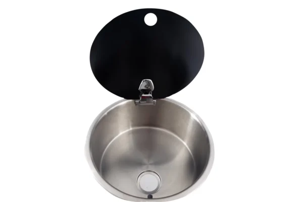 BİO cam kapaklı oval yuvarlak evye