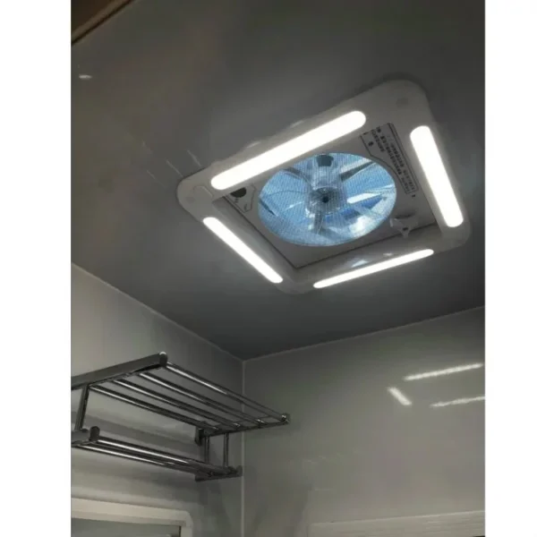 REXEX  Fanlı Tavan Heki 42x42cm 12v Çift Yön Sineklik + Led Işık - Görsel 4