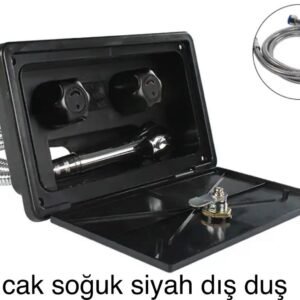 REVEX sıcak soğuk dış duş kilitli siyah