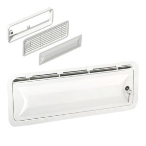 CAMBROSA Karavan Buzdolabı Havalandırma Menfezi Kış Kapaklı 45X15cm BEYAZ