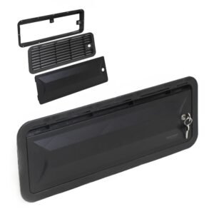 CAMBROSA Karavan Buzdolabı Havalandırma Menfezi Kış Kapaklı 45X15cm siyah